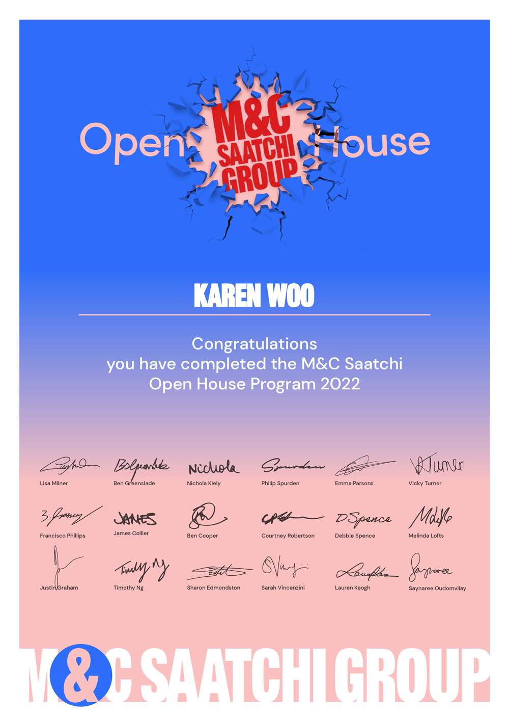 Pursue growth unapologetically: My Epic Journey at M&C Saatchi Group AUNZ Open House Program!